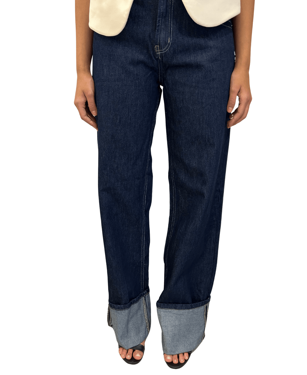 Reversed Edge Raw Jeans