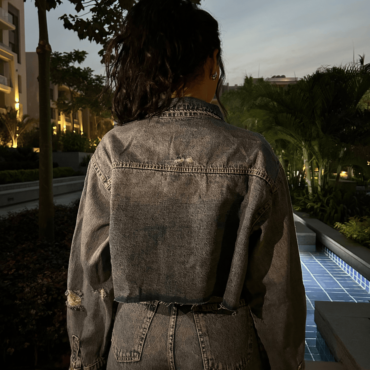 Essential Easy Fit Cropped Jacket (light)