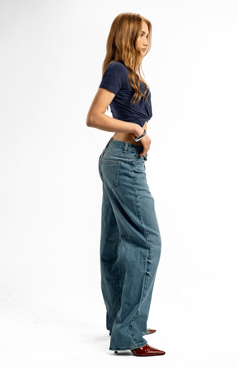 Low-Rise Relaxed Denim