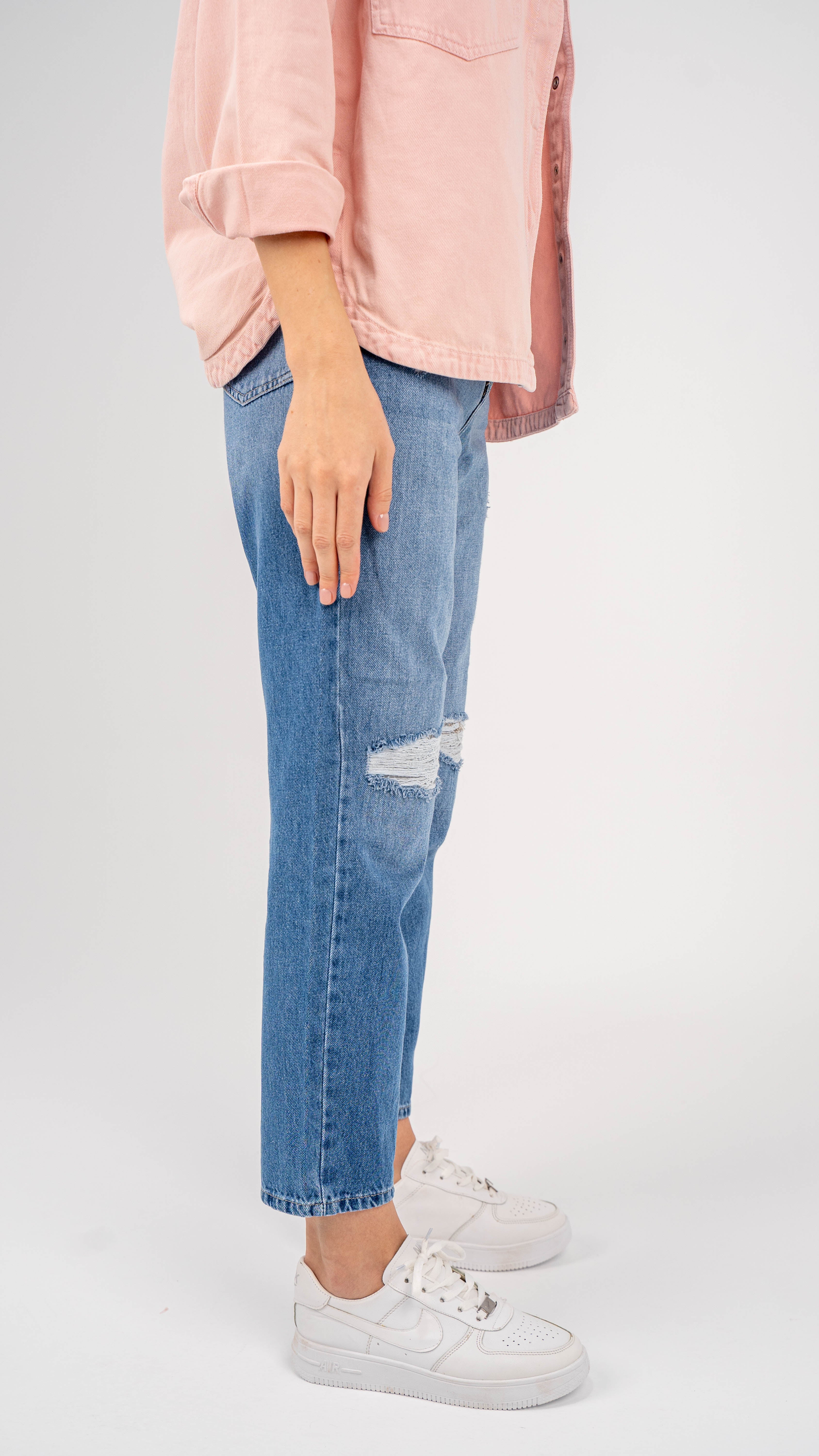 High-Waist Medium Mom Fit Jeans