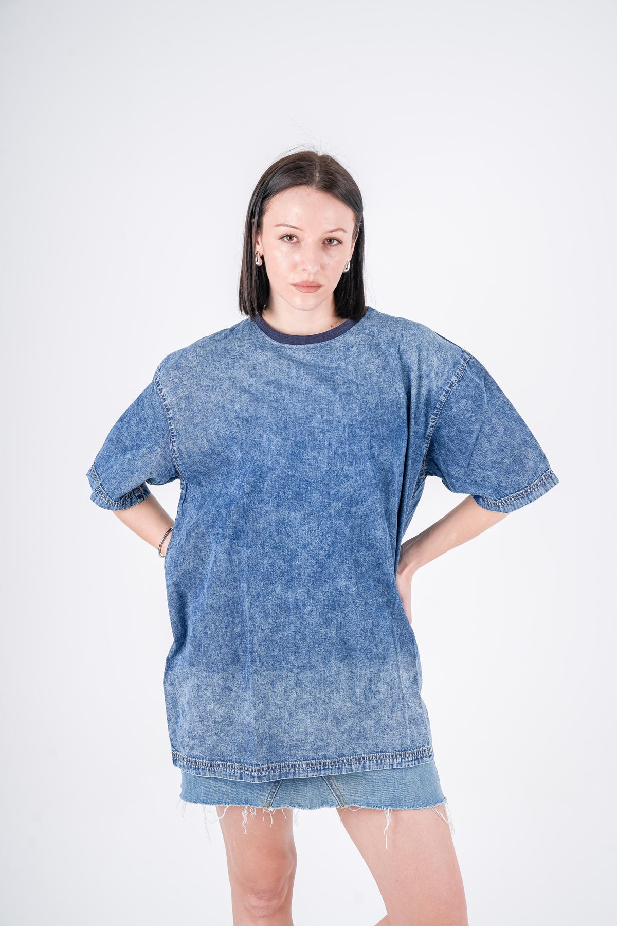 Long t-shirt Jeans Navy Stone